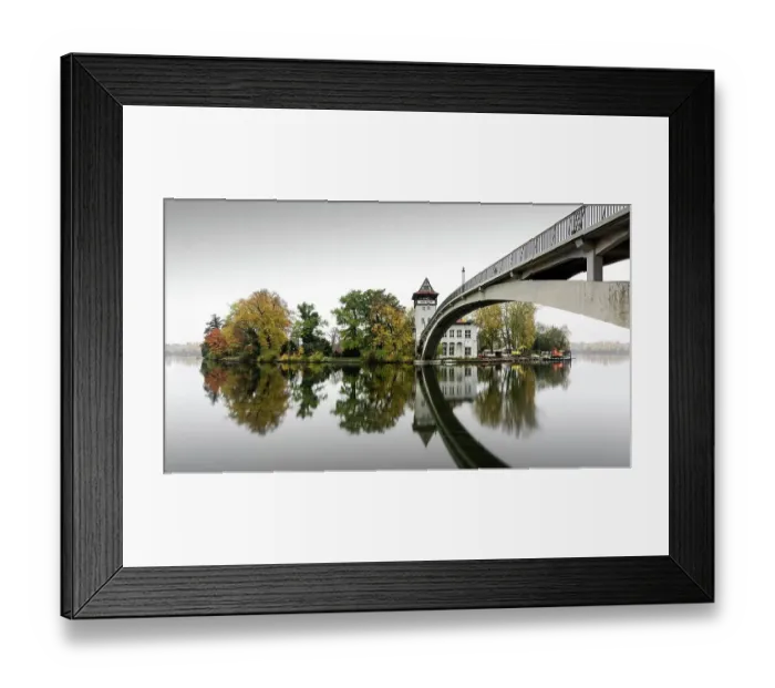 Framed Print : Autumn Island of Youth with Abbey Bridge in Treptower Park, Berlin, Germany Framed Print : Autumn Island of Youth with Abbey Bridge in Treptower Park, Berlin, Germany
