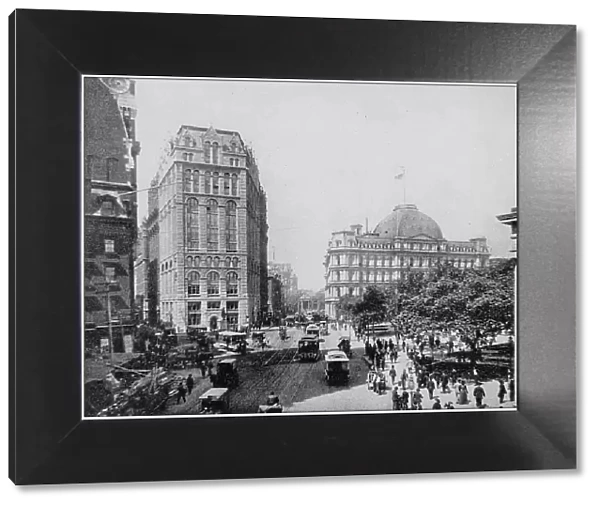 Antique photograph of World's famous sites: New York