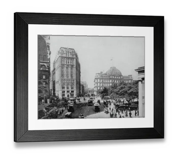 Framed Print : Antique photograph of World's famous sites: New York Framed Print : Antique photograph of World's famous sites: New York
