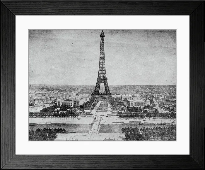 Framed Print : Antique photograph: Eiffel Tower, Paris, France Framed Print : Antique photograph: Eiffel Tower, Paris, France
