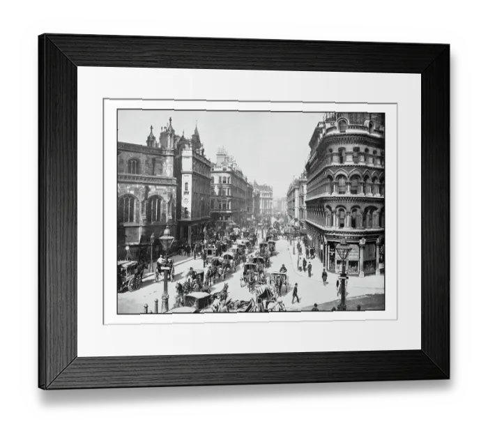 Framed Print : Antique London's photographs: Queen Victoria Street