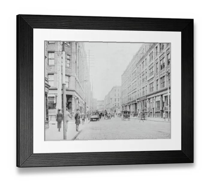 Framed Print : Antique photograph of Boston, Massachusetts, USA: South Street Framed Print : Antique photograph of Boston, Massachusetts, USA: South Street