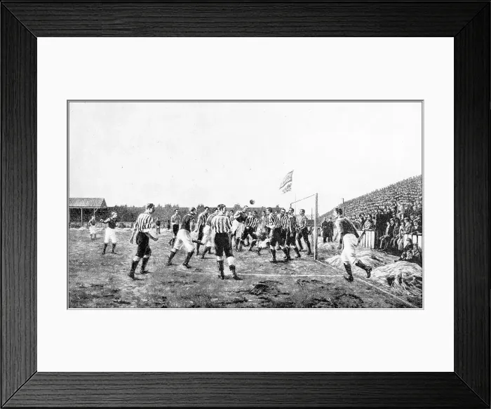Framed Print : Antique photograph: Football match Framed Print : Antique photograph: Football match