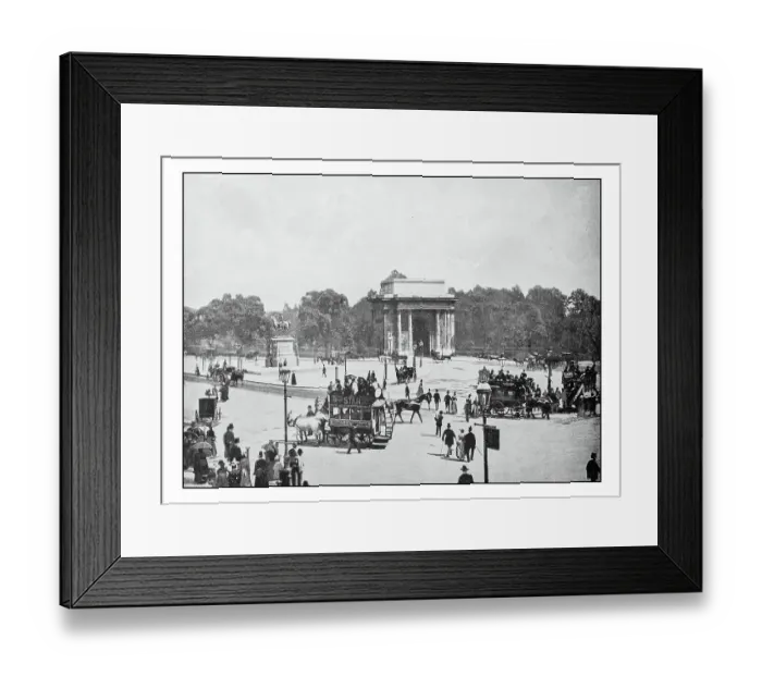 Framed Print : Antique London's photographs: Green park arch, Wellington place Framed Print : Antique London's photographs: Green park arch, Wellington place