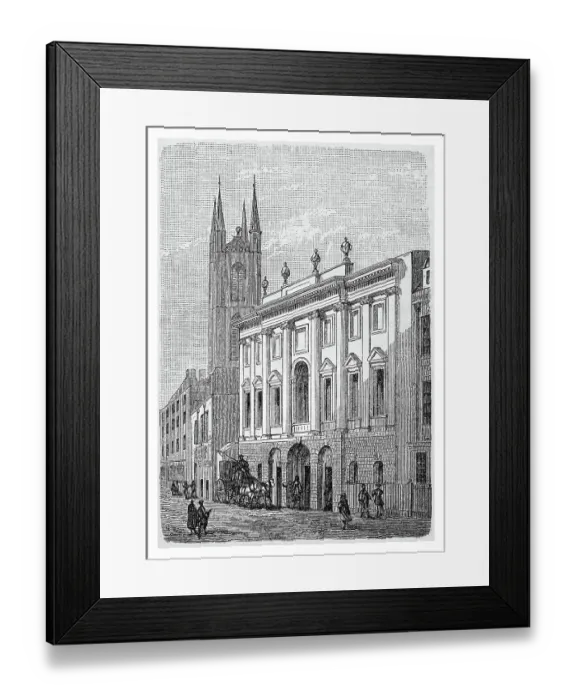 Framed Print : Old illustration of The Bank of England in London, England Framed Print : Old illustration of The Bank of England in London, England