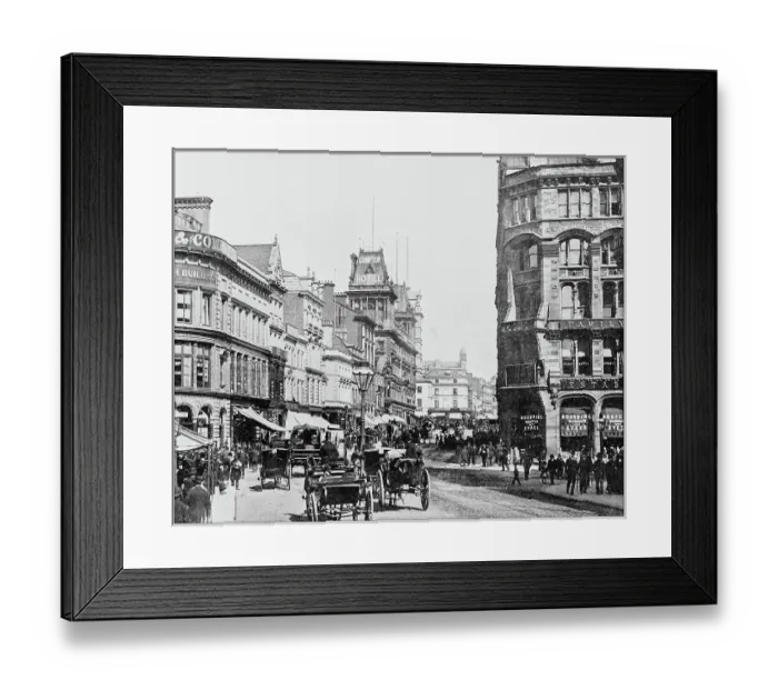 Framed Print : Antique photograph of World's famous sites: Church Street, Liverpool, England Framed Print : Antique photograph of World's famous sites: Church Street, Liverpool, England