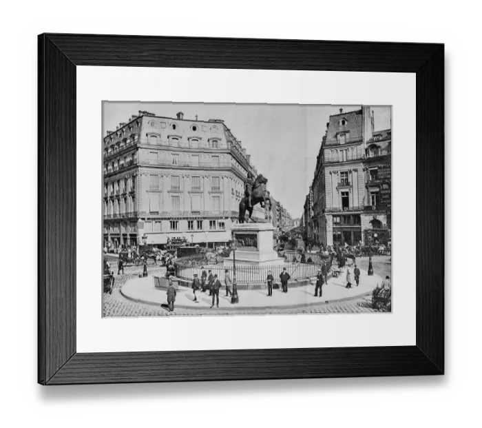 Framed Print : Antique photograph of World's famous sites: Place des Victoires, Paris Framed Print : Antique photograph of World's famous sites: Place des Victoires, Paris