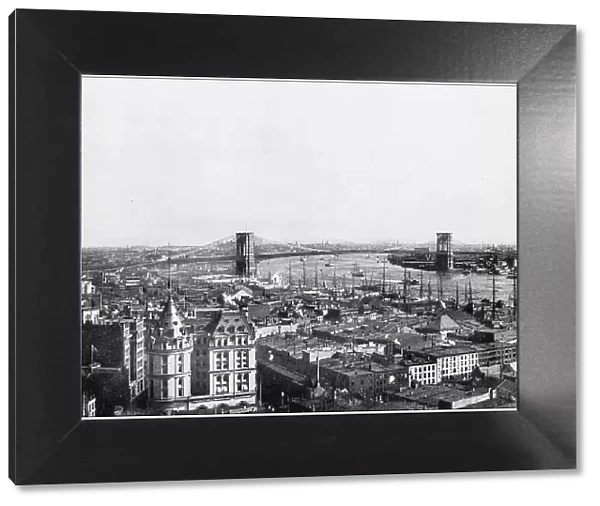 Antique photograph of World's famous sites: New York