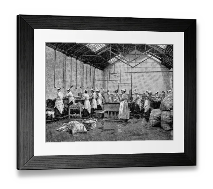 Framed Print : Antique photograph: Woman prison laundry Framed Print : Antique photograph: Woman prison laundry