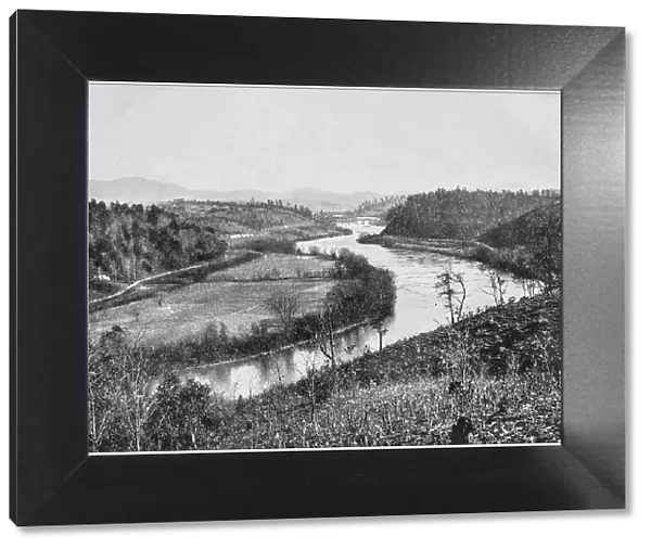 Antique photograph of America's famous landscapes: French Broad River, Asheville