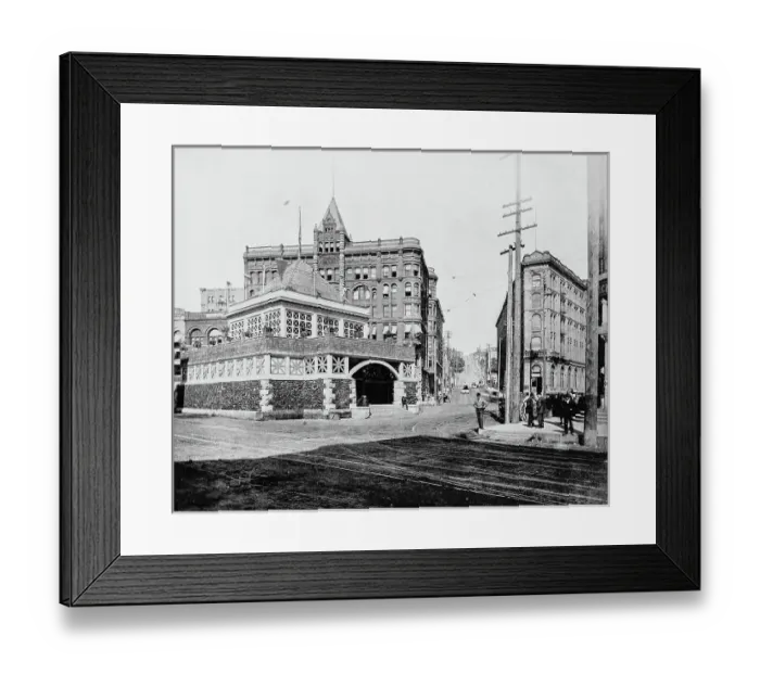 Framed Print : Antique photograph of World's famous sites: James Street, Seattle, Washington Framed Print : Antique photograph of World's famous sites: James Street, Seattle, Washington