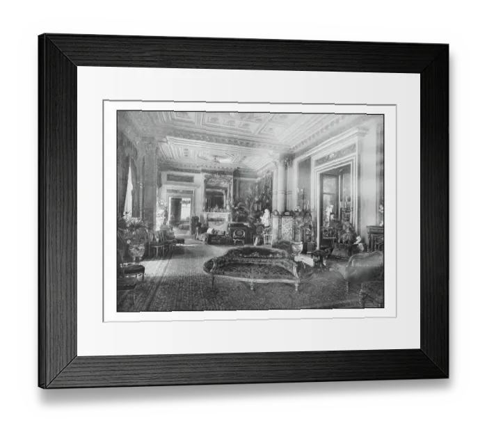 Framed Print : Antique London's photographs: Drawing room in Marlborough House