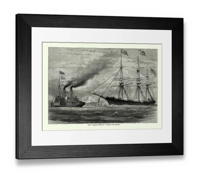 Framed Print : Clipper ship the George Griswold entering the Mersey in 1863