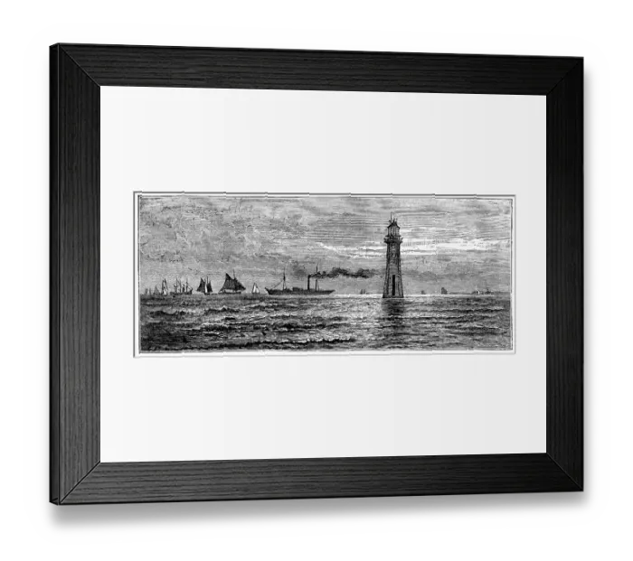 Framed Print : New Brighton Lighthouse in Liverpool, England - 19th Century Framed Print : New Brighton Lighthouse in Liverpool, England - 19th Century