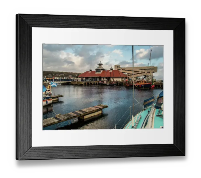 Framed Print : Marina and ferry terminal, Rothesay Framed Print : Marina and ferry terminal, Rothesay