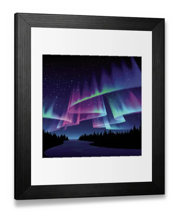 Framed Print : Print. Northern Lights