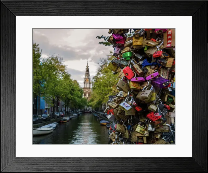 Framed Print : Lovelocks of Amsterdam Framed Print : Lovelocks of Amsterdam