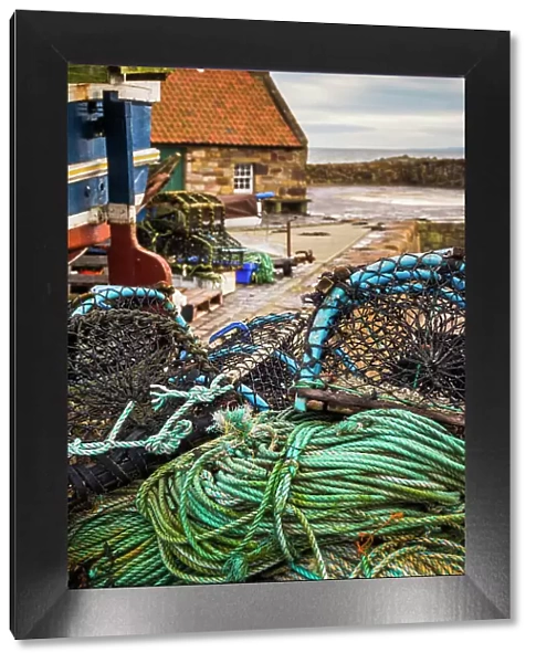 Ropes and Lobster Pots on the dockside, Pittenweem, Fife, Scotland