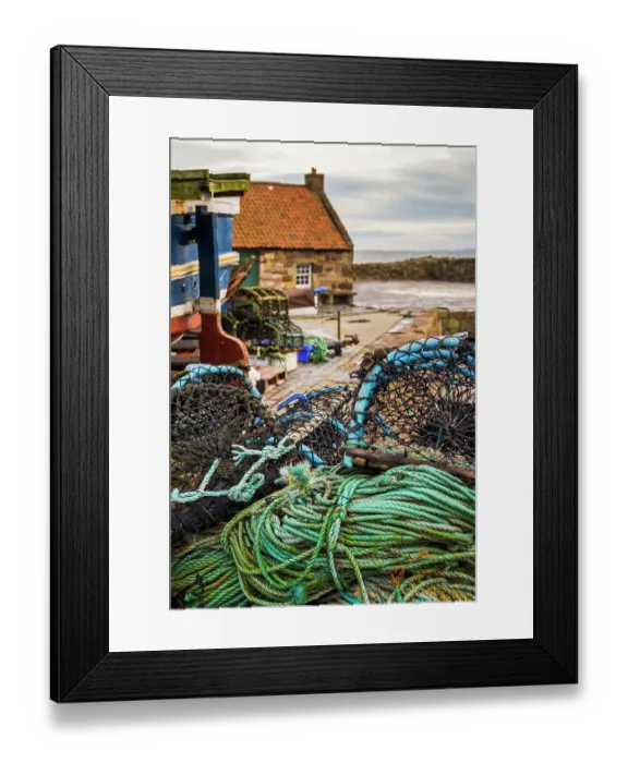 Framed Print : Ropes and Lobster Pots on the dockside, Pittenweem, Fife, Scotland Framed Print : Ropes and Lobster Pots on the dockside, Pittenweem, Fife, Scotland