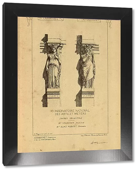 Architectural support, Caryatid, sculpted female figure, History of architecture, decoration and design, art, French, Victorian, 19th Century