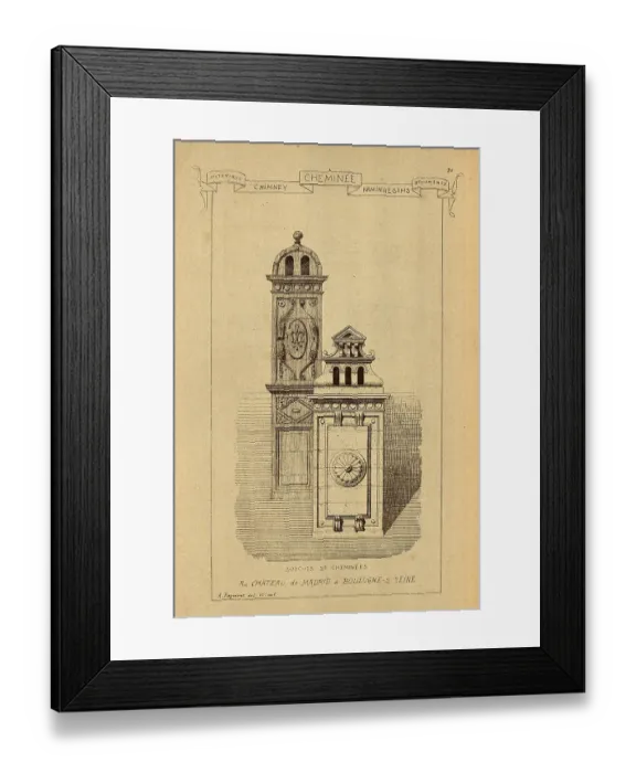 Framed Print : Architectural Chimney, History of architecture, decoration and design, art, French, Victorian, 19th Century Framed Print : Architectural Chimney, History of architecture, decoration and design, art, French, Victorian, 19th Century
