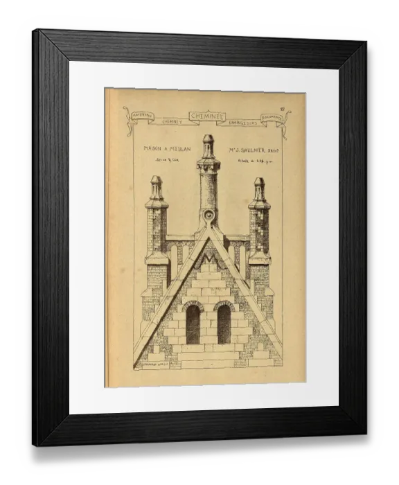 Framed Print : Architectural Chimney, History of architecture, decoration and design, art, French, Victorian, 19th Century Framed Print : Architectural Chimney, History of architecture, decoration and design, art, French, Victorian, 19th Century