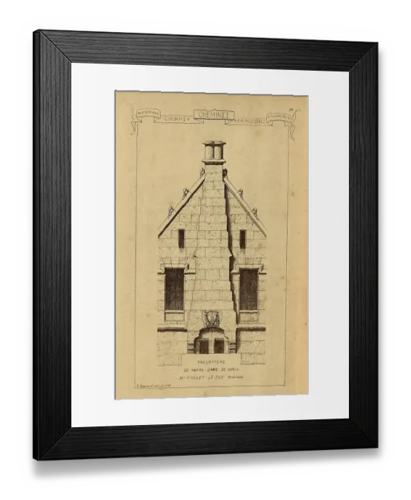 Framed Print : Architectural Chimney, History of architecture, decoration and design, art, French, Victorian, 19th Century Framed Print : Architectural Chimney, History of architecture, decoration and design, art, French, Victorian, 19th Century