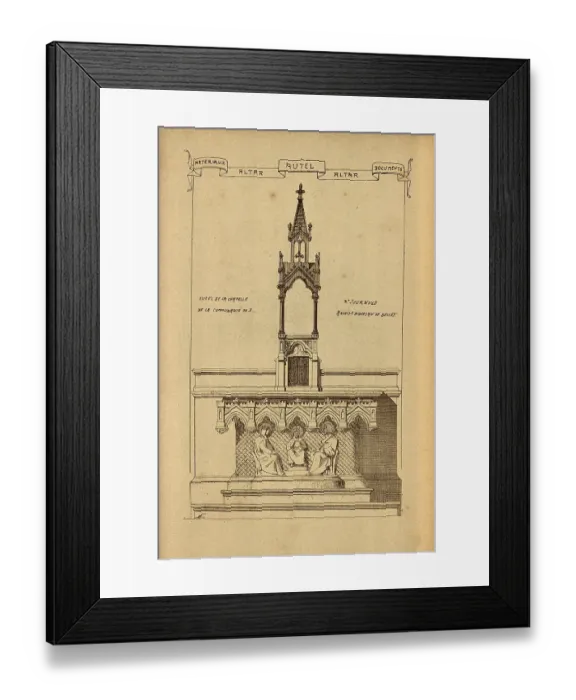 Framed Print : Church, ecclesiastical architecture, Altar, History of architecture, decoration and design, art, French, Victorian, 19th Century Framed Print : Church, ecclesiastical architecture, Altar, History of architecture, decoration and design, art, French, Victorian, 19th Century