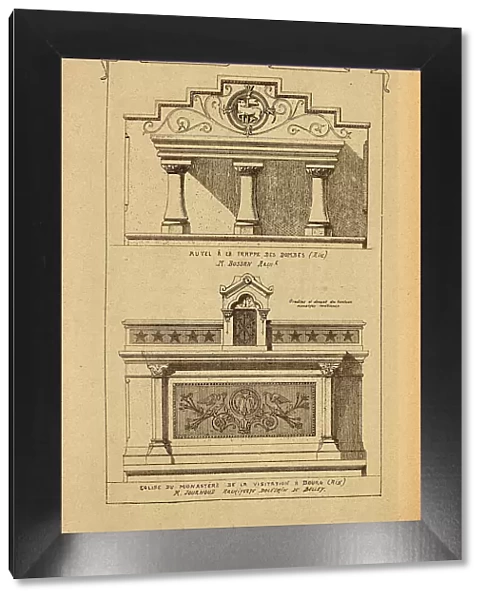 Church, ecclesiastical architecture, Altar, History of architecture, decoration and design, art, French, Victorian, 19th Century