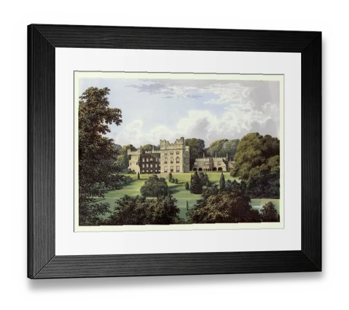 Framed Print : History English Architecture, country house, Hutton Hall, Hutton-in-the-Forest, 19th Century Landscape Art Framed Print : History English Architecture, country house, Hutton Hall, Hutton-in-the-Forest, 19th Century Landscape Art