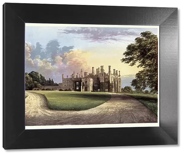 History English Architecture, country house, Eggesford House, near Wembworthy, Devon, 19th Century Landscape Art