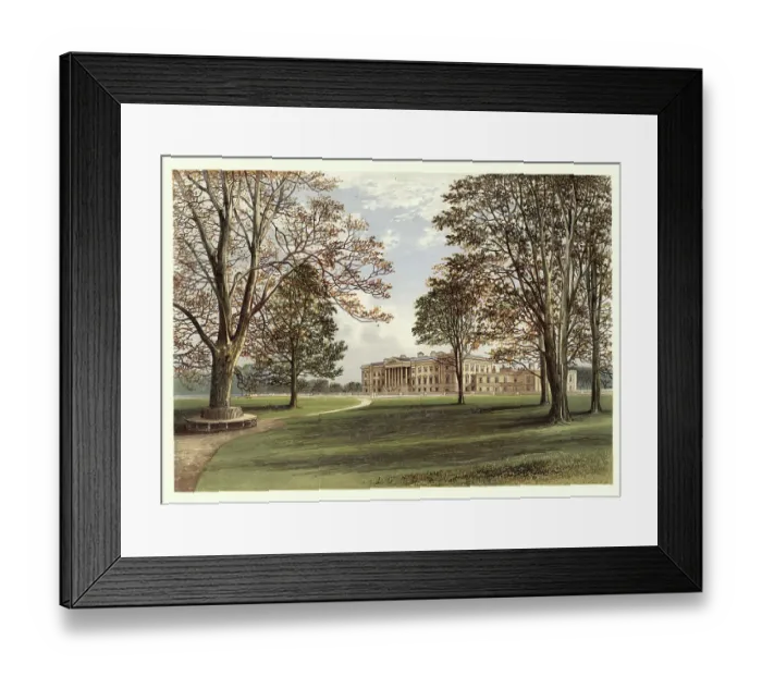 Framed Print : History Scottish Architecture, Palladian stately home, Hamilton Palace, Lanarkshire, Scotland, 19th Century Landscape Art