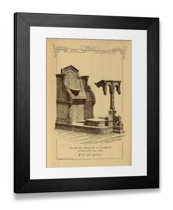 Framed Print : Essiastical architectural decoration, Church stalls, History of architecture, decoration and design, art, French, Victorian, 19th Century Framed Print : Essiastical architectural decoration, Church stalls, History of architecture, decoration and design, art, French, Victorian, 19th Century