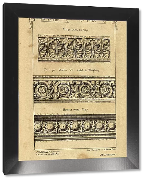 Architectural Frieze, History of architecture, decoration and design, art, French, Victorian, 19th Century