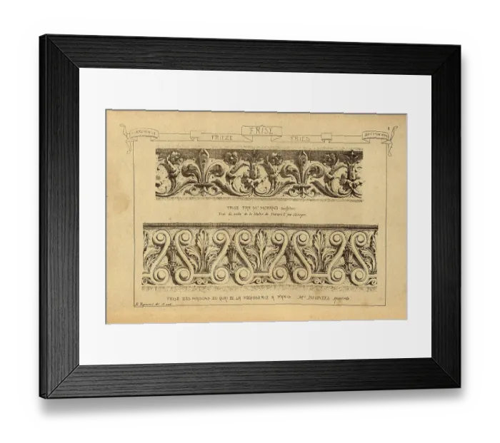 Framed Print : Architectural Frieze, History of architecture, decoration and design, art, French, Victorian, 19th Century Framed Print : Architectural Frieze, History of architecture, decoration and design, art, French, Victorian, 19th Century
