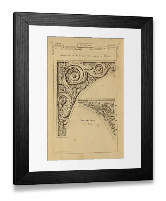 Framed Print : Architectural cornerstone, Ecoincon, Flowers, Floral design, History of architecture, decoration and design, art, French, Victorian, 19th Century Framed Print : Architectural cornerstone, Ecoincon, Flowers, Floral design, History of architecture, decoration and design, art, French, Victorian, 19th Century