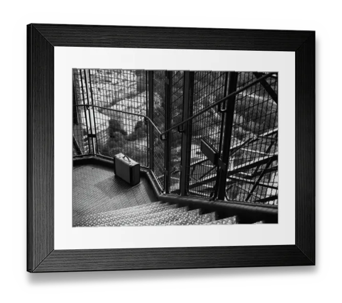 Framed Print : Suitcase on Eiffel Tower Framed Print : Suitcase on Eiffel Tower
