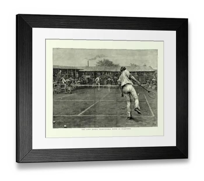 Framed Print : Victorian Lawn Tennis match, 1888 Wimbledon Championships Framed Print : Victorian Lawn Tennis match, 1888 Wimbledon Championships