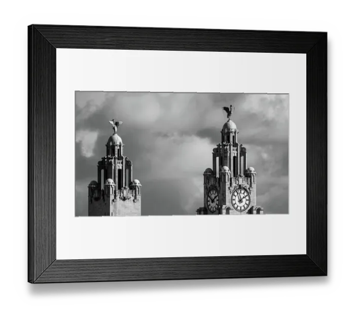 Framed Print : Liver Birds above Liverpool Framed Print : Liver Birds above Liverpool