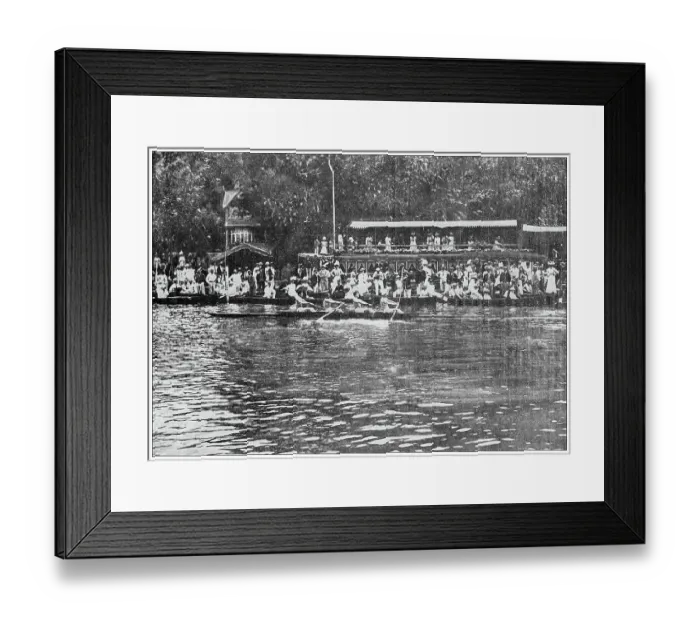 Framed Print : Antique image from British magazine: Henley rowing competition Framed Print : Antique image from British magazine: Henley rowing competition