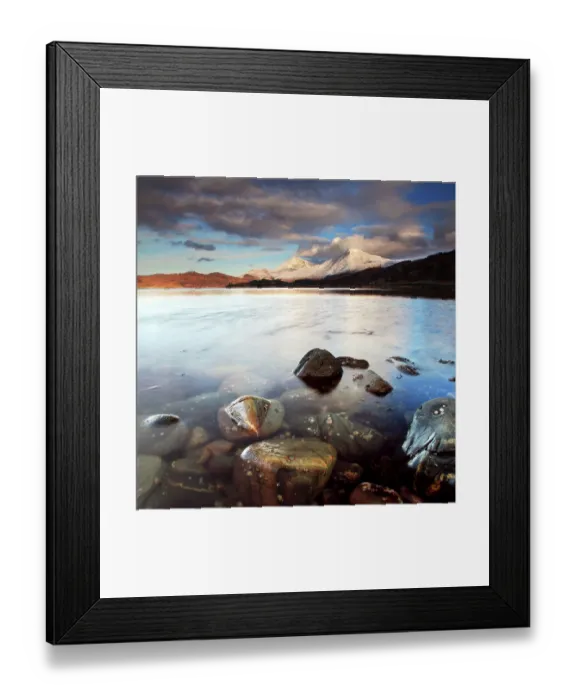 Framed Print : Higland loch mountains winter snow Scotland Framed Print : Higland loch mountains winter snow Scotland