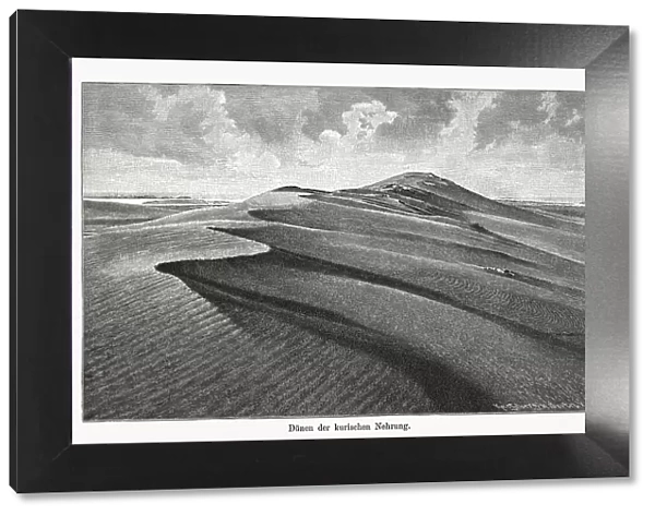 Dunes of the Curonian Spit, wood engraving, published in 1894