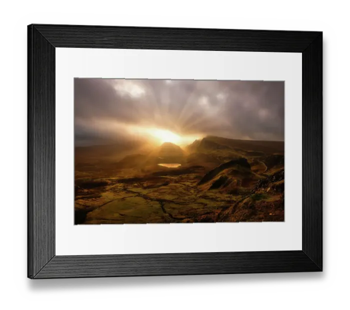 Framed Print : Sunset over The Quiraing Framed Print : Sunset over The Quiraing
