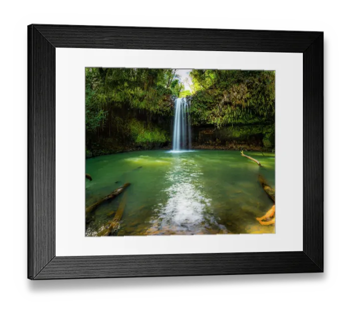 Framed Print : Upper Twin Falls in Haiku-Pauwela Maui #2 Framed Print : Upper Twin Falls in Haiku-Pauwela Maui #2