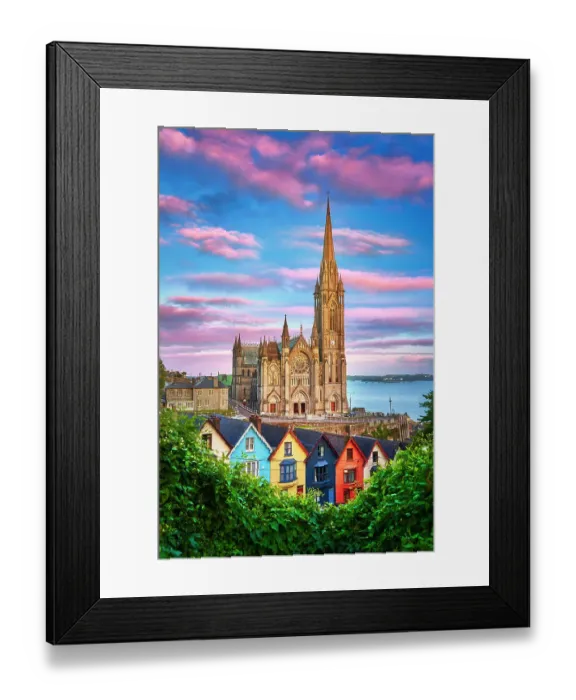 Framed Print : St. Colman's Cathedral at Sunset Vertical Framed Print : St. Colman's Cathedral at Sunset Vertical
