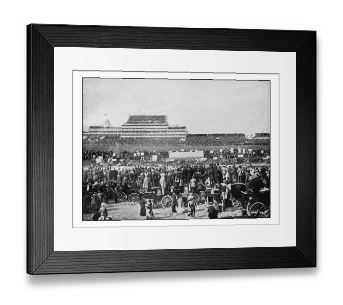 Framed Print : Antique London's photographs: Derby day at Epsom
