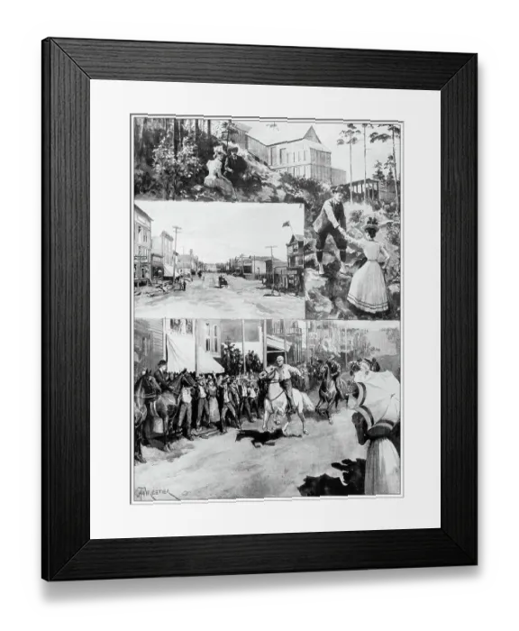 Framed Print : Antique image from British magazine: From Euston to Klondike, Rossland Framed Print : Antique image from British magazine: From Euston to Klondike, Rossland