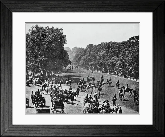 Framed Print : Antique photograph of London: Rotten Row Framed Print : Antique photograph of London: Rotten Row