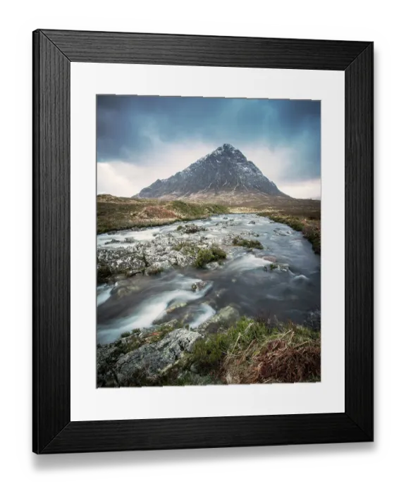 Framed Print : River Coupall & Buchaille Etive Mor Framed Print : River Coupall & Buchaille Etive Mor