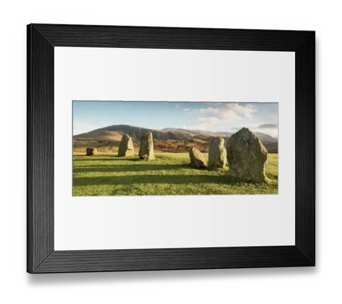 Framed Print : 1 2 3. 6 stones from Castlerigg Stone Circle near Keswick in the Lake District Framed Print : 1 2 3. 6 stones from Castlerigg Stone Circle near Keswick in the Lake District